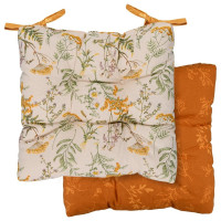 Сидушка на стул с завязками МУЛЬТИДОМ Луговые цветы, 40x40 см МТ71-175