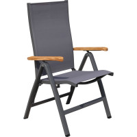 Кресло складное КАВАЛЕЗ алюминий, текстилен антрацит, подлокотники бук ООО "Фотон" Konway E.47761250