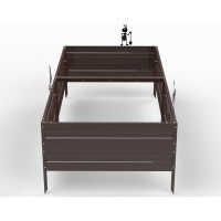 Грядка ООО Металекс KitGarden 2x1 х 0.4 м Коричневая 114022