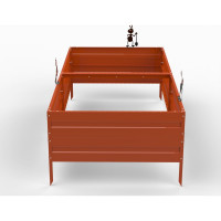 Грядка ООО Металекс KitGarden 2x1 х 0.4 м Оранжевая 114023