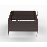 Грядка Металекс Metalex серия KitGarden 1x1 х 0.4 м. Коричневая / 114042