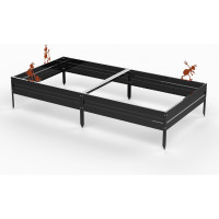 Грядка Metalex серия KitGarden 2x1 х 0.2 м. Черная 114035