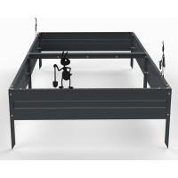 Грядка Metalex серия KitGarden 2x1 х 0.2 м. Серая 114034