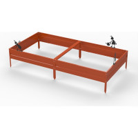 Грядка Metalex серия KitGarden 2x1 х 0.2 м. Оранжевая 114033