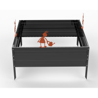 Грядка Metalex серия KitGarden 1x1 х 0.3 м. Черная 114050