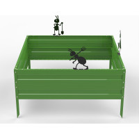 Грядка Metalex KitGarden 1x1 х 0.3 м. Зеленая 114046