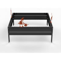 Грядка Metalex KitGarden 1x1 х 0.2 м. Черная 114055