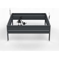 Грядка Metalex KitGarden 1x1 х 0.2 м. Серая 114054