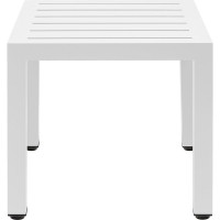 Стол кофейный уличный GreenWeen CAPRI каркас алюминий, цвет белый, 440x440x400 мм GW-CT-CAPRI-W