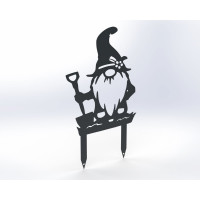 Фигурка садовая металлическая Металекс Гномик Модель 3, серый 115069