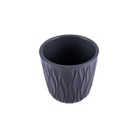 Горшок для цветов с дренажной вставкой ПОЛИМЕРБЫТ Desert 6.1 л, d217, h211 мм, серый 438660500