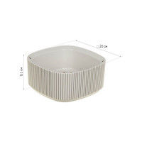 Кашпо IDEA СТРИП 200x200 мм, 1,6л со вставкой Кремовый М 3250 Кремовый