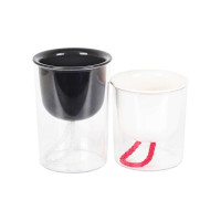 Кашпо IDEA ГРЕВИ D95 мм, H105 мм, 0.28 л, с фитильным поливом М 3130 Графитовый