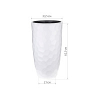 Кашпо IDEA МОЗАИКА D340мм, H 630мм, со вставкой М 3410 Кремовый