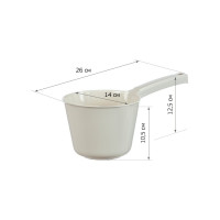 Ковш IDEA 1л М 1215 белый ротанг