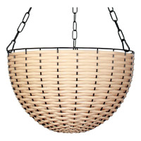 Кашпо подвесное ЭЛЕТЕХ мет. светлый ротанг d 380 мм 4845000001