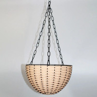 Кашпо подвесное ЭЛЕТЕХ мет. светлый ротанг d 340 мм 4845000002