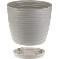 Кашпо IDEA ДЮНА D180 мм, 3 л, с поддоном М 3069 Кремовый