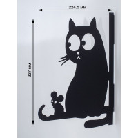 Декоративный кронштейн ООО СКП Кот и мышь, 34*23 см КК-011