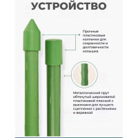 Колышек для подвязки растений облегченный КЭС 1.1 м, 10 шт 21040015