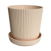 Горшок для цветов с поддоном Тек-А-Тек Le Gaufre D=15.5 2.4Л бежевый 803-4