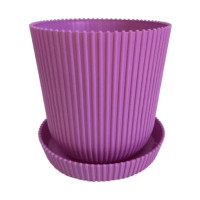 Горшок для цветов с поддоном Тек-А-Тек Le Gaufre D=15.5 2.4Л Сирень 803-33