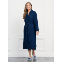 Вафельный халат Arya home Pamira унисекс, синий, XXL 8680943075215