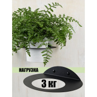 Кронштейн для кашпо СКП с отверстием, 21х17 см, 2 шт ДДЦ-001Ч/2