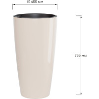 Кашпо ЗПИ "Альтернатива" "Рондо" 71л (со вставкой 23л) (бежевый) М8878