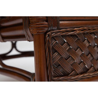 Комплект для отдыха Tetchair "ANDREA" (диван + 2 кресла + журн. столик со стеклом + подушки) Pecan Washed (античн. орех), Ткань рубчик, цвет кремовый 7316