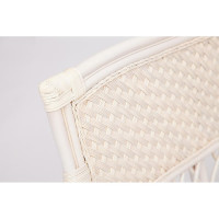 Комплект для отдыха Tetchair "ANDREA" (диван + 2 кресла + журн. столик со стеклом + подушки) TCH White (белый), Ткань рубчик, цвет кремовый 10165