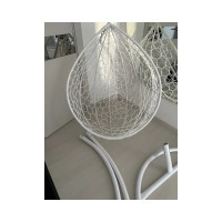 Подвесное кресло-кокон Лаура SEVILLA RELAX белый + каркас, подушка жёлтая SEV-5 208