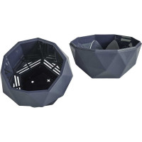 Кашпо bmc Топаз антрацит, d95 мм, h66 мм, 170 мл КШ-1373 071496