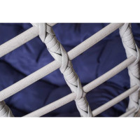 Подвесное кресло-кокон Лаура FLATA серый + каркас, подушка бордовая FLT-204