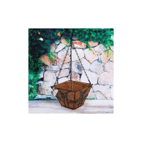 Кашпо для цветов Добросад "Коковита" 1.8 л, с кокосовым волокном, подвесное, d=20 см P131 455-670