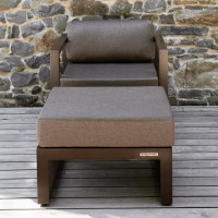 Набор садовой мебели GreenWeen CAPRI коричневый, 2 предмета: кресло, пуф GW-AL-CAPRI-BROWN-S1B