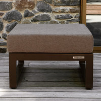 Пуф уличный GreenWeen CAPRI каркас алюминий, коричневый, подушки рогожка, коричневый, 700x670x450 мм GW-PUF-CAPRI-BROWN