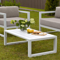 Набор садовой мебели GreenWeen CAPRI S3, цвет белый, 3 предмета: диван, кресло, столик GW-AL-CAPRI-W-S3