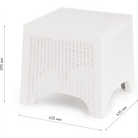 Стол ЗПИ "Альтернатива" Ротанг Лайт белый М8910