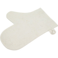 Рукавица банная ГлавБаня войлок белый Б43