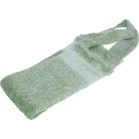 Мочалка Banika "Массажная длинная с ручками", зеленая, полиэстер, 46x10см Я28029