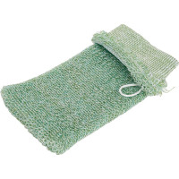 Мочалка Banika "Массажная рукавица", зеленая, полиэстер, 20x10см Я29029
