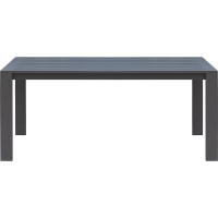 Стол уличный обеденный GreenWeen KORFU, цвет LAVA, алюминий, 1800x870x770, GW-AL-KORFU-DIN-1800-LAVA