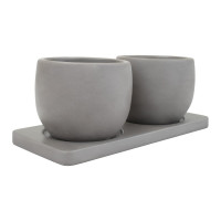 Набор горшков Вещицы Дуэт, 0,3л, серый Kras46