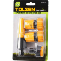 Набор поливочный TOLSEN 3/4", насадка-распылитель, 2 коннектора, адаптер 3/4" 57171