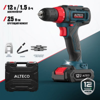 Аккумуляторная дрель шуруповерт ALTECO CD 12-25 71388