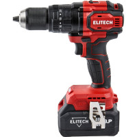 Дрель аккумуляторная Elitech ДА 20УБЛ2 (20В, 2Ач+4Ач, 70Нм) 205680