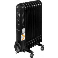 Масляный радиатор Damento RO-11В, 2500 Вт, регулируемый термостат, 3 реж.мощности , черный (1/26) 022969