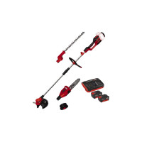 Высоторез аккумуляторный Einhell PXC GE-LM 36/4in1 Li,2х18В, коса нож/леска, кусторез, ц.пила + 2 акк. 4 Ач + двойное ЗУ 3410901SET