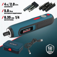 Аккумуляторная отвертка прямая ALTECO CSD 4V T 67507
